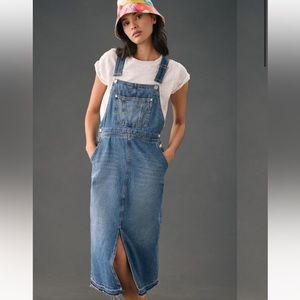 Pilcro Anthro Denim Overall Midi Dress